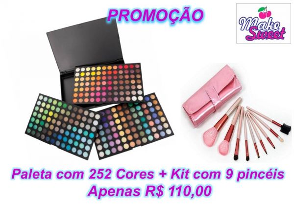 Paleta 252 Cores + Kit com 9 pincéis - Promoção #2